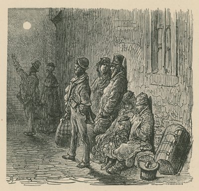 Een scène uit het leven in Londen door Gustave Dore